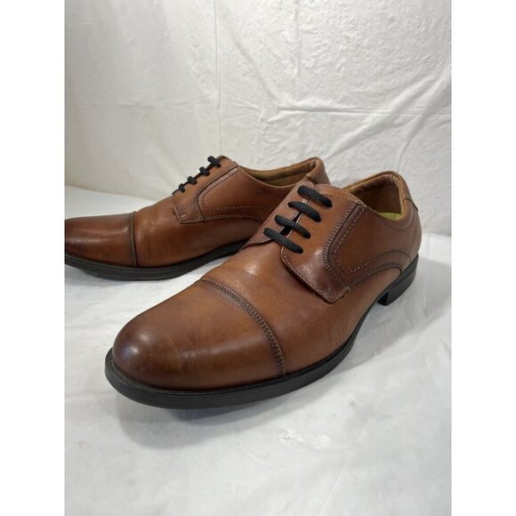 Florsheim Men's Center Cap Toe Oxfords Cognac Size 12 D - Picture 13 of 14